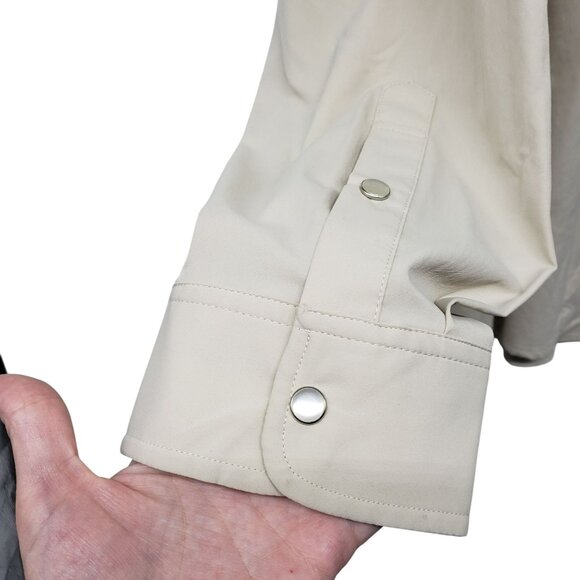 Poncho The Big Bend Western Performance Long Sleeve Shirt Pearl Snap UPF 50 - Picture 11 of 11